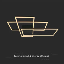 LED Плафон за таван 47W 3000K Черен SKU 15347 V-TAC