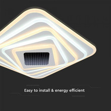 LED Плафон за таван 150W CCT 3000K+6000K димируема с дистанционно SKU 15356 V-TAC