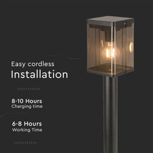 LED Соларна Наземна Лампа Е27 2.5W IP44 Сензор SKU 23009 V-TAC