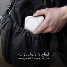 Магнитна Безжична Външна Батерия 10000mah С Метален Ринг Бяла SKU 23039 V-TAC