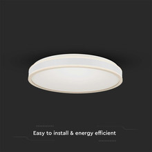 18W LED Designer Light Round White Finish 4000K Dimmable
