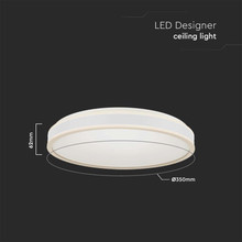18W LED Designer Light Round White Finish 4000K Dimmable