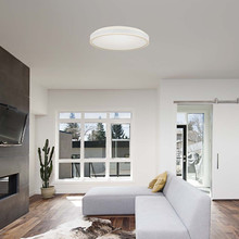 18W LED Designer Light Round White Finish 4000K Dimmable