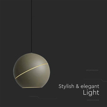 LED Пендъл 8.5W 3000K Φ180 Златист SKU 8000 V-TAC