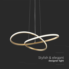 LED Полилеи 20W 3000K Ф500 Златиста SKU 8014 V-TAC