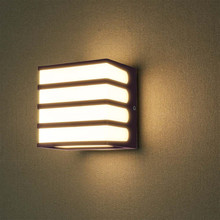 8W LED Wall Light Brown Body IP65 4000K