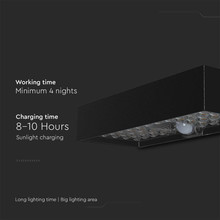 LED Соларна Лампа 6W 4000К Черна Батерия SKU 10307 V-TAC