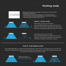 LED Соларна Лампа 6W 4000К Бяла Батерия SKU 10308 V-TAC