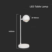 LED Настолна Лампа 6W 3000K Бяла SKU 10346 V-TAC