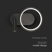 LED Аплик за стена 14W 3000K Хотелски тип Черен SKU 14981 V-TAC