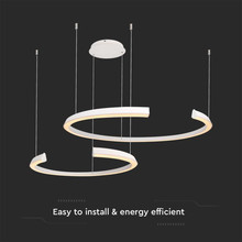 LED Полилеи 48W 3000К димируем Бял SKU 14992 V-TAC