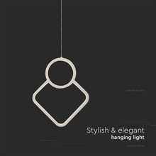 12W LED Designer Metal Hanging Lamp 280*1800MM White Body 4000K