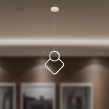 12W LED Designer Metal Hanging Lamp 280*1800MM White Body 4000K