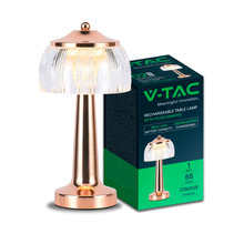 LED Настолна Лампа с Батерия Златиста 3в1 SKU 7938 V-TAC