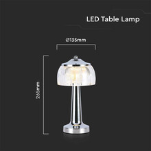 LED Настолна Лампа с Батерия Хром 3в1 SKU 7939 V-TAC