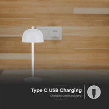 LED Настолна Лампа с Батерия 3в1 Бяла SKU 7986 V-TAC