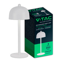 LED Table Lamp 1800mAH Battery 115*300 3IN1 White Body