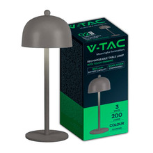 LED Настолна Лампа с Батерия 3в1 Сива SKU 7987 V-TAC