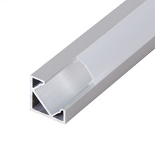 Aluminium profile for LED flexible strip, angular with board 2m