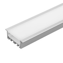 Aluminium profile for LED flexible strip for building-in, wide, shallow 2m
