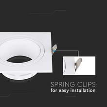 GU10 Korpus Metal PC Byal Kvadrat