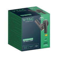 Стенен Спот 2 по 2.6W 3000К IP44 Черен SKU 10473 V-TAC