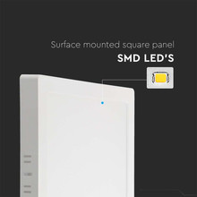 LED Панел 12W 6500K Квадрат Външен монтаж Backlit SKU 10497 V-TAC