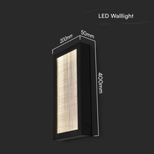 20W LED Outdoor Wall Light (W200*D50*H400mm) 3000K Black Body IP65