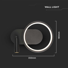 14W LED Designer Lampshade 250*100*180MM Black Body 4000K