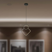 12W LED Designer Metal Hanging Lamp 280*1800MM Black Body 4000K