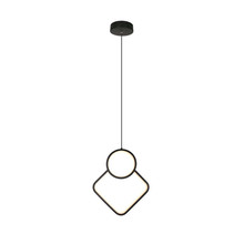 12W LED Designer Metal Hanging Lamp 280*1800MM Black Body 4000K