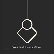 12W LED Designer Metal Hanging Lamp 280*1800MM White Body 3000K