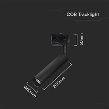 LED Прожектор Релсов Монтаж 15W 5000К Черен SAMSUNG ЧИП SKU 21361 V-TAC