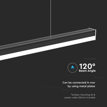 LED Линейно Тяло 40W 4000K Черно SKU 23000 V-TAC