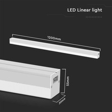 LED Линейно Тяло 40W 6500K Бяло SKU 23001 V-TAC