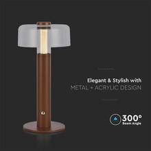 LED Настолна Лампа с Батерия 3в1 Morandi 4 Тяло SKU 7945 V-TAC