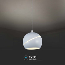 8.5W LED Hanging Lamp Φ180 White Body 3000K