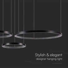 LED полилей 57W 3000К Кристал Черен SKU 10054 V-TAC