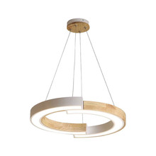 32W LED Designer Hanging Lamp (43*100) 4000K White Body Whit Wood
