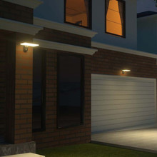 LED Соларна Стенна Лампа 15W 6000K+4000K с батерия Черна SKU 10315 V-TAC