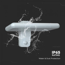 LED Соларна Стенна Лампа 15W 6000K+4000K с батерия Бяла SKU 10316 V-TAC