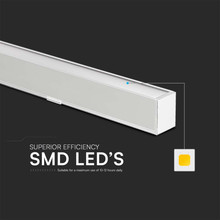 LED Линейно тяло 40W 3in1 Бяло тяло висящ монтаж SKU 10469 V-TAC