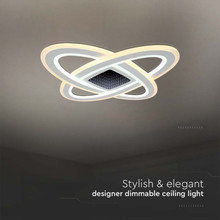 130W Designer Smart Ceiling Light (50*50*5CM) CCT: 3000K+6000K Dimmable + Remote Control