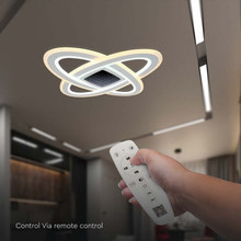130W Designer Smart Ceiling Light (50*50*5CM) CCT: 3000K+6000K Dimmable + Remote Control