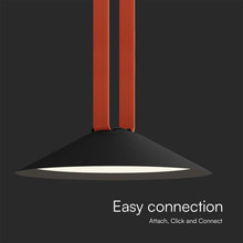 LED Магнитен Осветител Въже 20W 120 градуса 3000K Пясъчно Черно Тяло SKU 23111 V-TAC