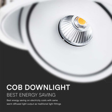 LED Луна 20W 3IN1 Бяло тяло COB SKU 10581 V-TAC
