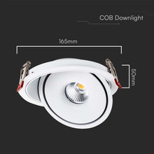 LED Луна 20W 3IN1 Бяло тяло COB SKU 10581 V-TAC