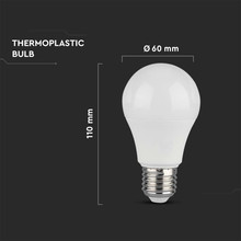 LED Крушка Е27 10.5W 4000К A60 Термо Пластик SKU 217349 V-TAC