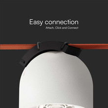 LED Магнитен Осветител Въже 12W 38 градуса 3000K Пясъчно Бяло Тяло SKU 23105 V-TAC