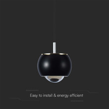 9W LED Designer Hanging Lamp (10*10*100CM) Black 4000K